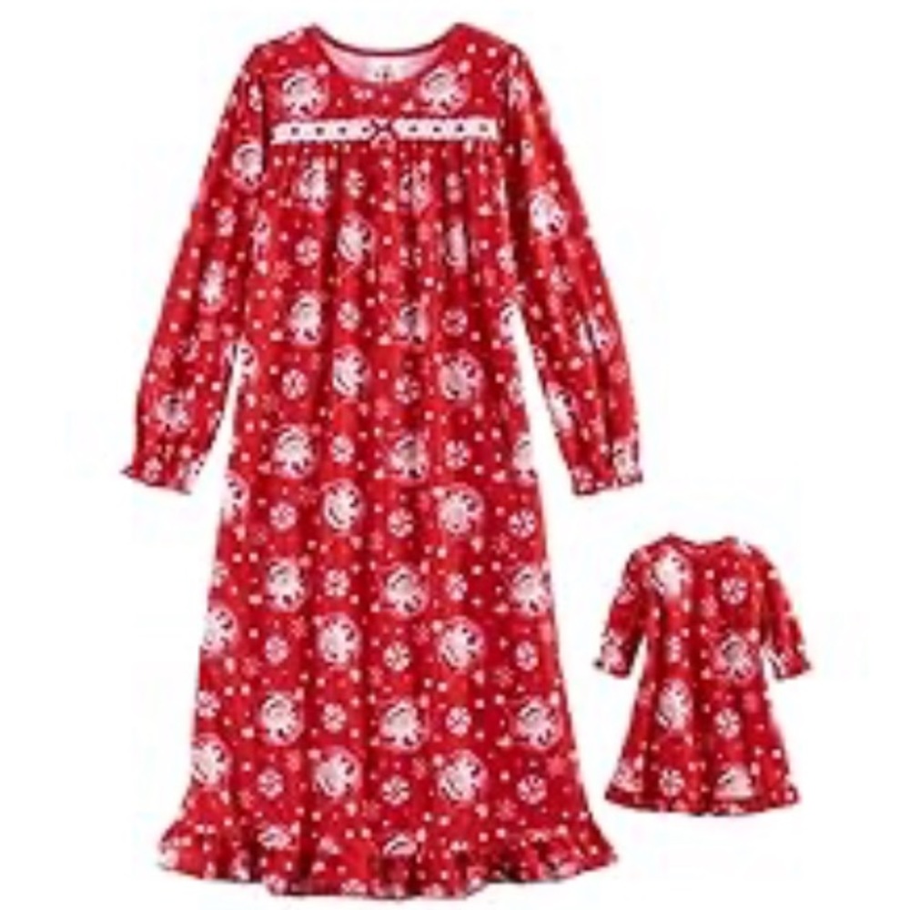 NWT NWT Girl's Elf on the Shelf Nightgown Pajamas & Doll Gown